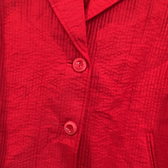 Coldwater Creek Red Jacket Sz 12 - Picture 3 of 14